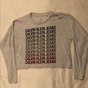 Calvin Klein long sleeve skimmer top